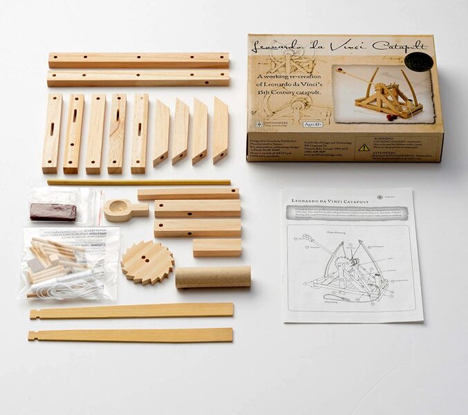 Leonardo Da Vinci - Funktionsmodell aus Holz - Katapult Baukasten